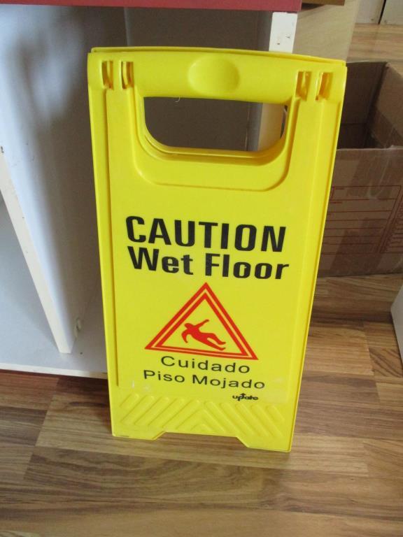 (2) Plastic Wet Floor Signs.