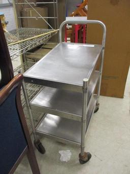 Stainless Steel Rolling 3 Tier Cart.