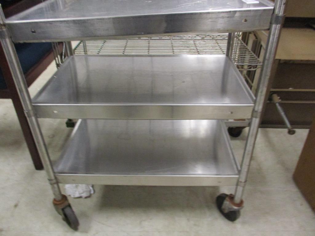 Stainless Steel Rolling 3 Tier Cart.