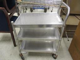 Stainless Steel Rolling 3 Tier Cart.