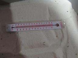Box of 2 Boxes of Sand with Thermometers