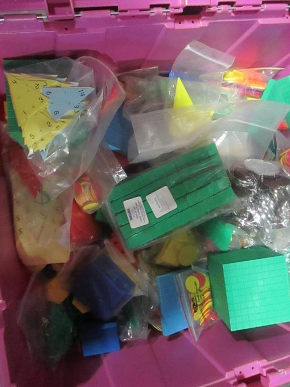 Box of Counting Plastic Blocks and Plastic Money