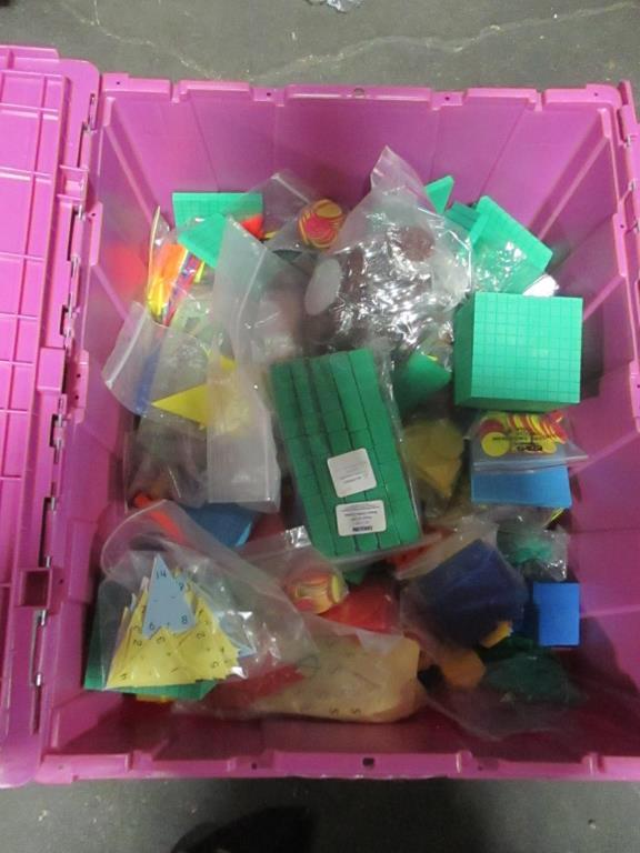Box of Counting Plastic Blocks and Plastic Money