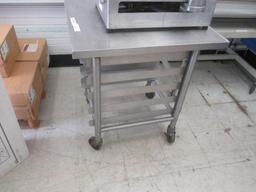 2 Tier Rolling Stainless Steel Cart