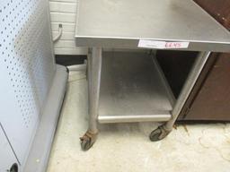 2 Tier Rolling Stainless Steel Cart