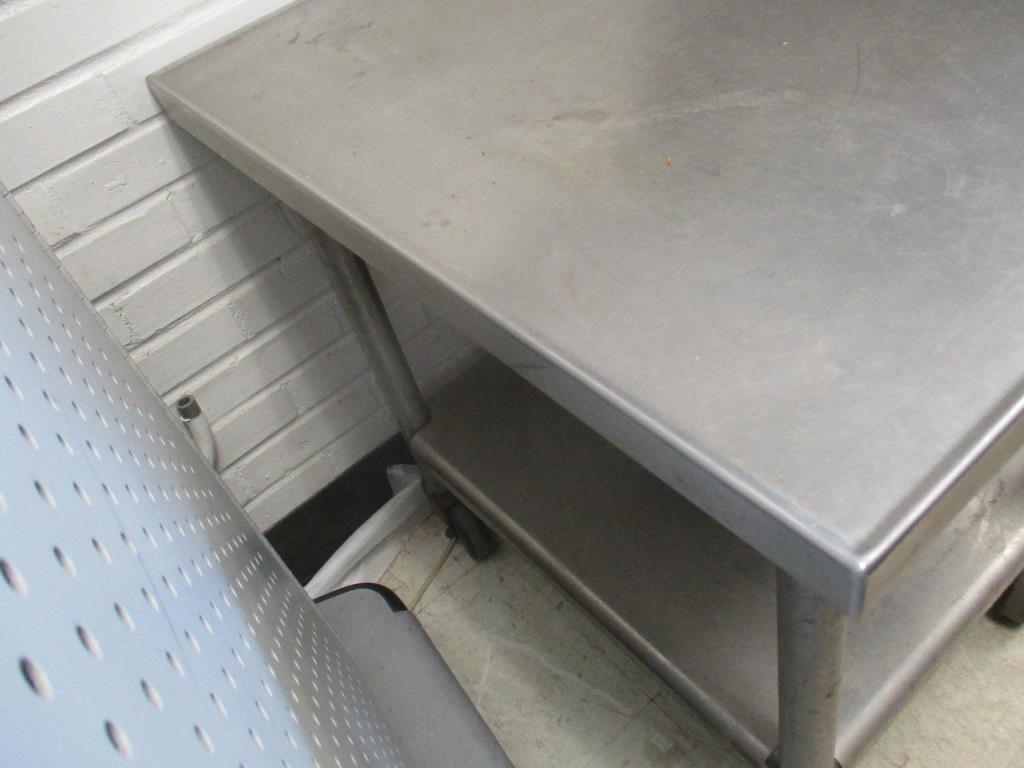 2 Tier Rolling Stainless Steel Cart