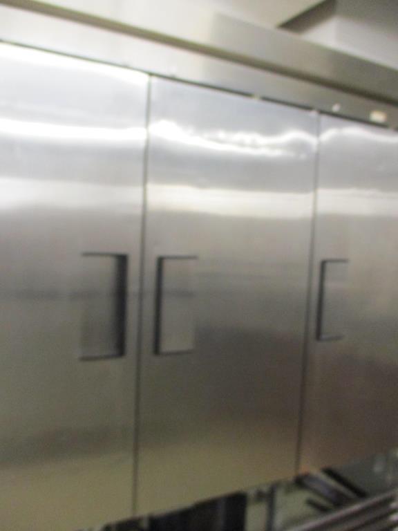 True Stainless Steel 3 Door Refrigerator T72.