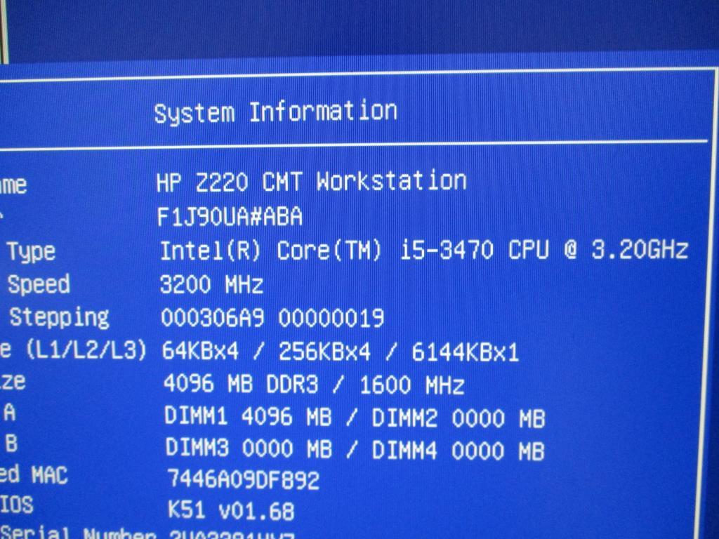 HP Z220CMT Desktop Computer.