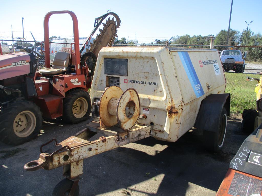 Ingersoll Rand Portable Air Compressor On Trailer.