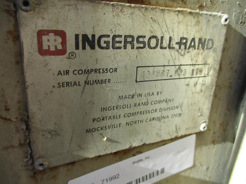 Ingersoll Rand Portable Air Compressor On Trailer.