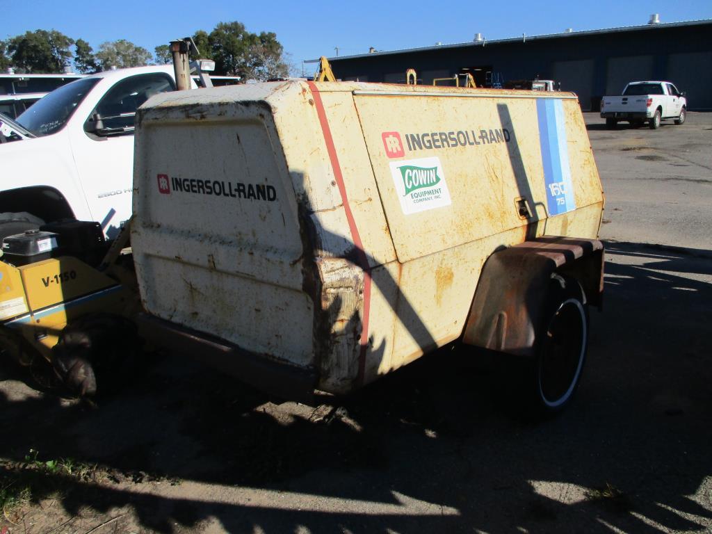 Ingersoll Rand Portable Air Compressor On Trailer.