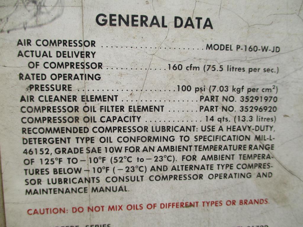 Ingersoll Rand Portable Air Compressor On Trailer.