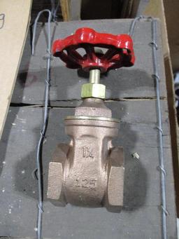 (25) 1 1/4" Brass Gate Valves.