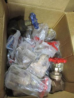 (25) 1 1/4" Brass Gate Valves.