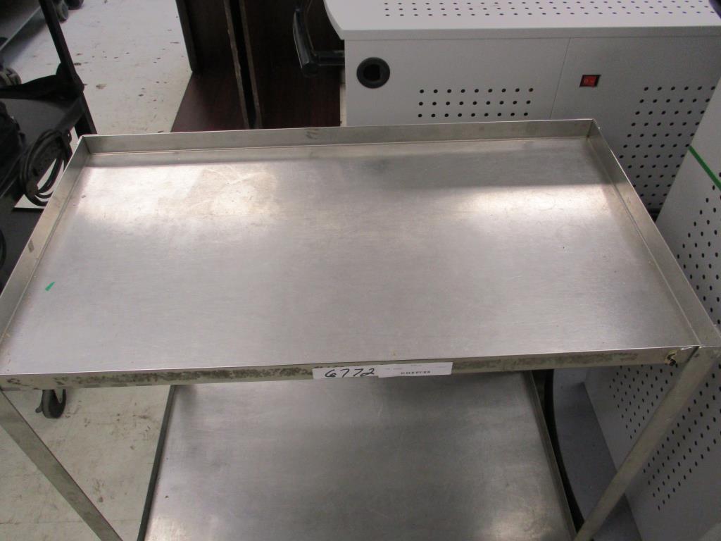 Stainless Steel Rolling 2 Tier Cart.