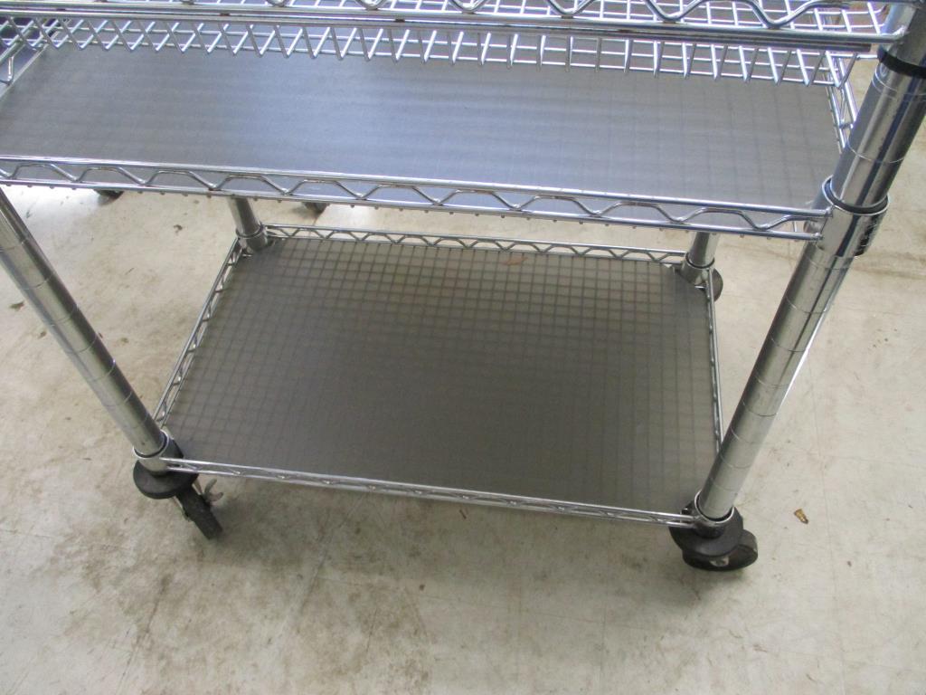 Stainless Steel Rolling 3 Tier Cart.