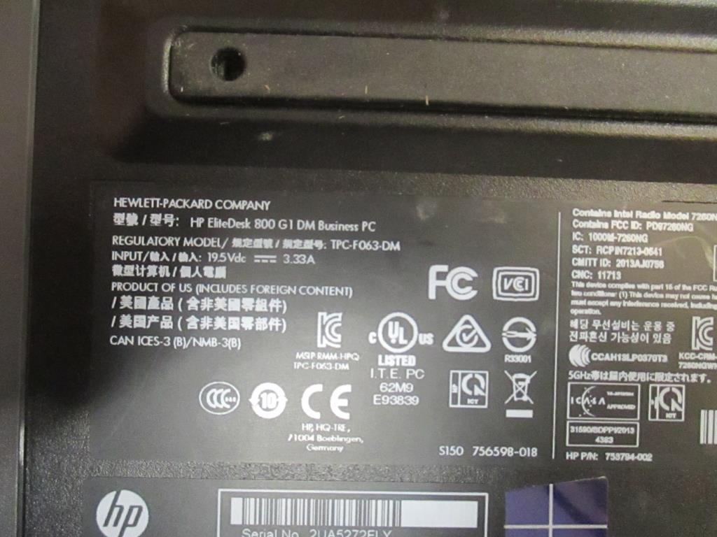 HP Elietedesk 800g1 Desktop Computer