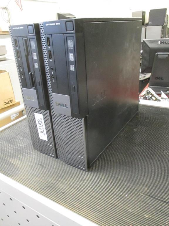 (2) Dell OptiPlex 960 Desktop Computers