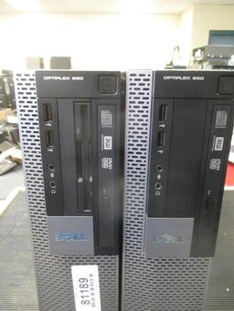 (2) Dell OptiPlex 960 Desktop Computers