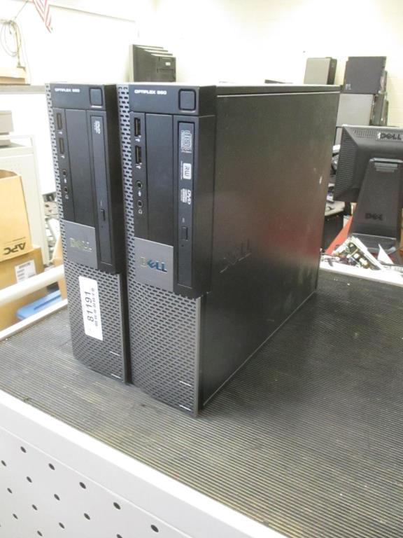 (2) Dell OptiPlex 960 Desktop Computers