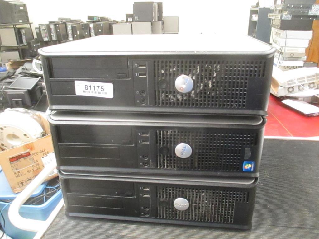 (3) Dell OptiPlex 780 Desktop Computers