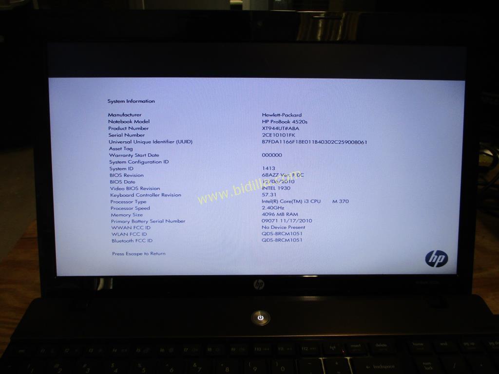 HP ProBook 4520s Laptop Computer.