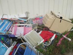 Lot of Beach Chairs and Toys