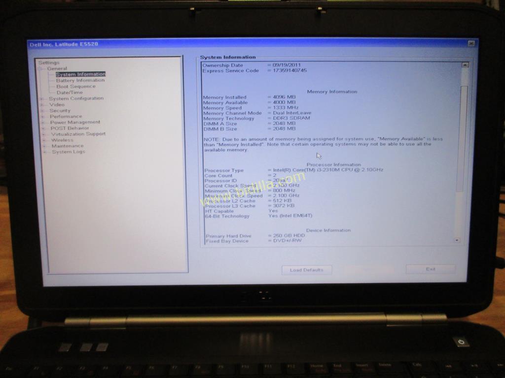 Dell Latitude E5520 Laptop Computer.