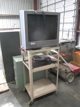 3 Tier AV Cart with Emerson 27" Television