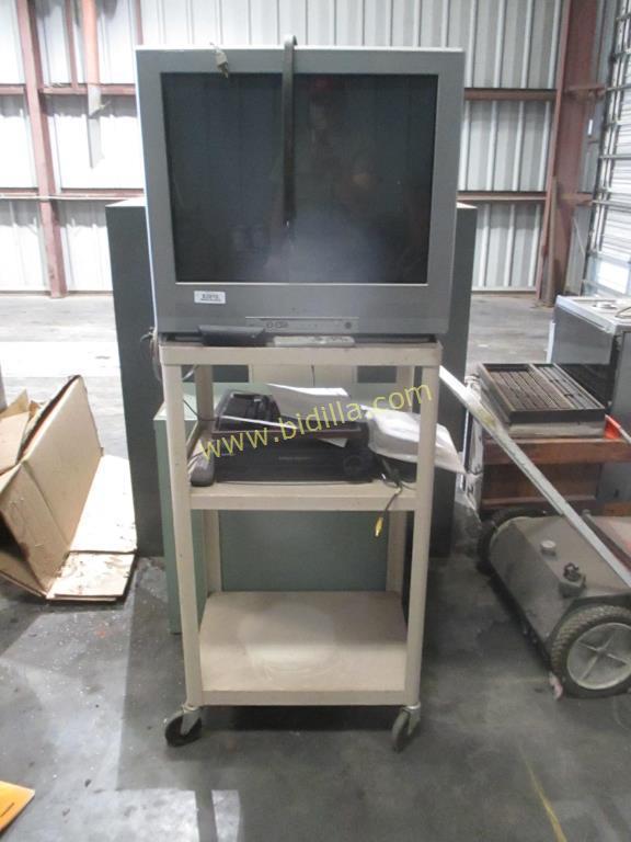 3 Tier AV Cart with Emerson 27" Television