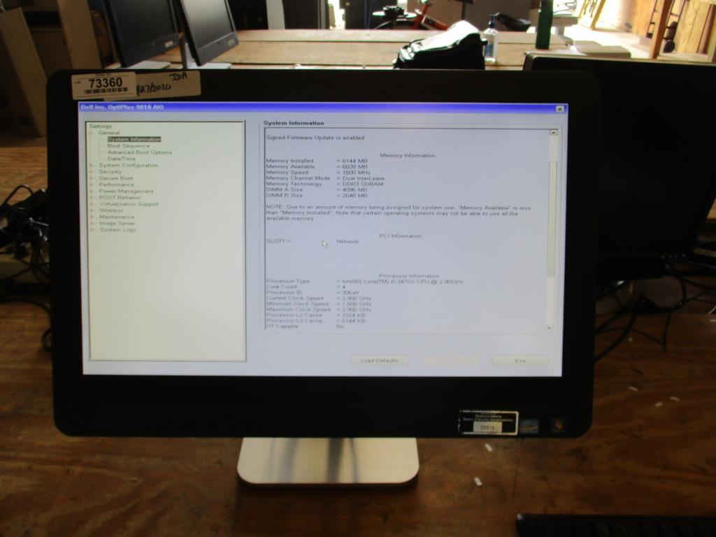 Dell OptiPlex 9010 AIO Desktop Computer.