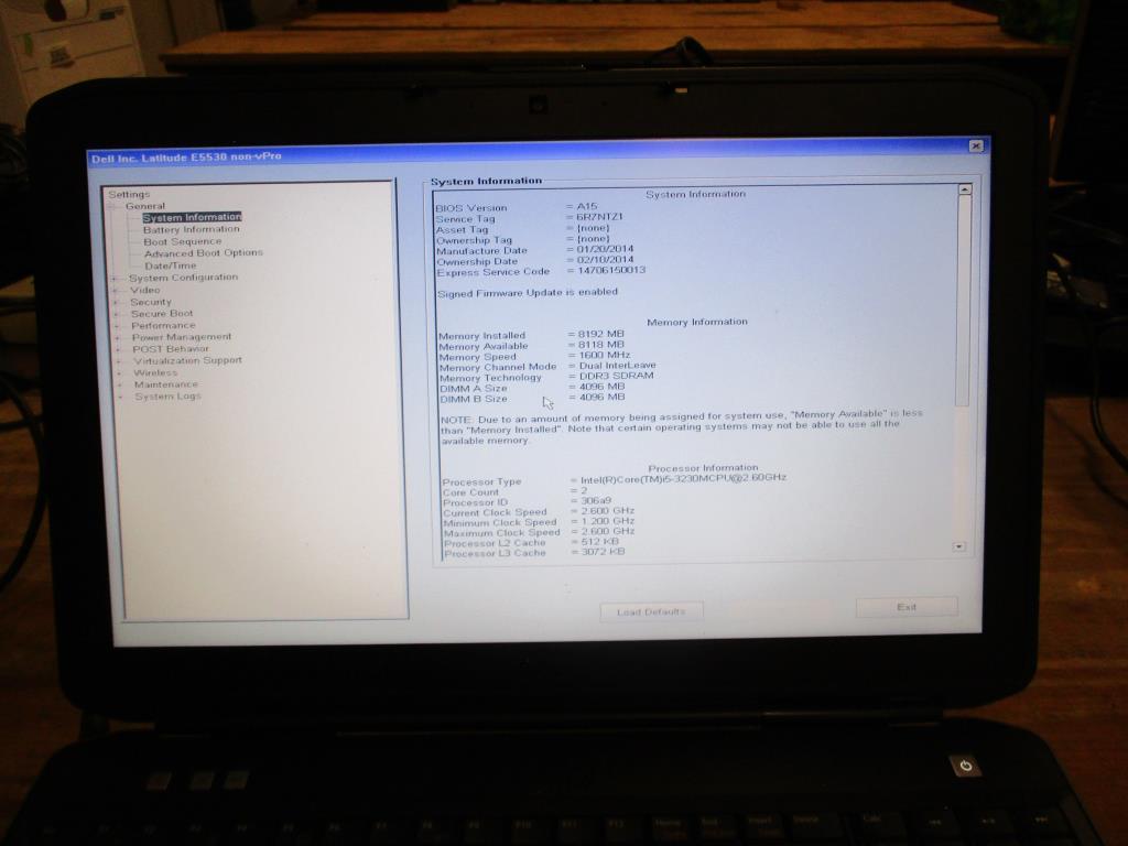 Dell Latitude E5530 Laptop Computer.