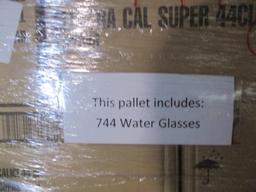 (744) Footed Water Glasses, 16oz.