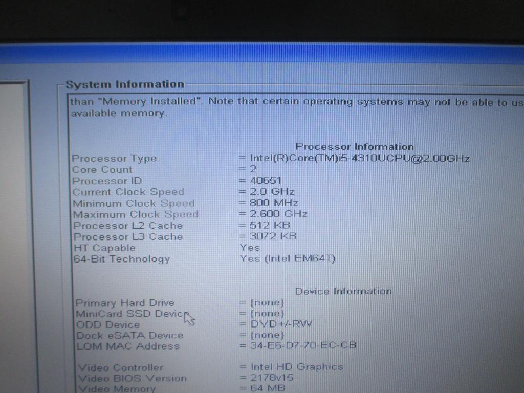 Dell Latitude E5540 Laptop Computer.