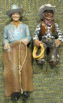 2 COWBOY FIGURINES