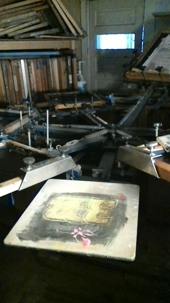 6 arm screen printer