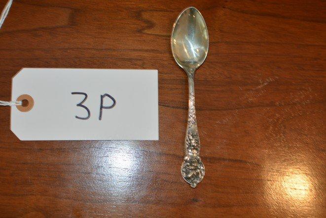 Vintage Sterling Ornate Spoon 6"