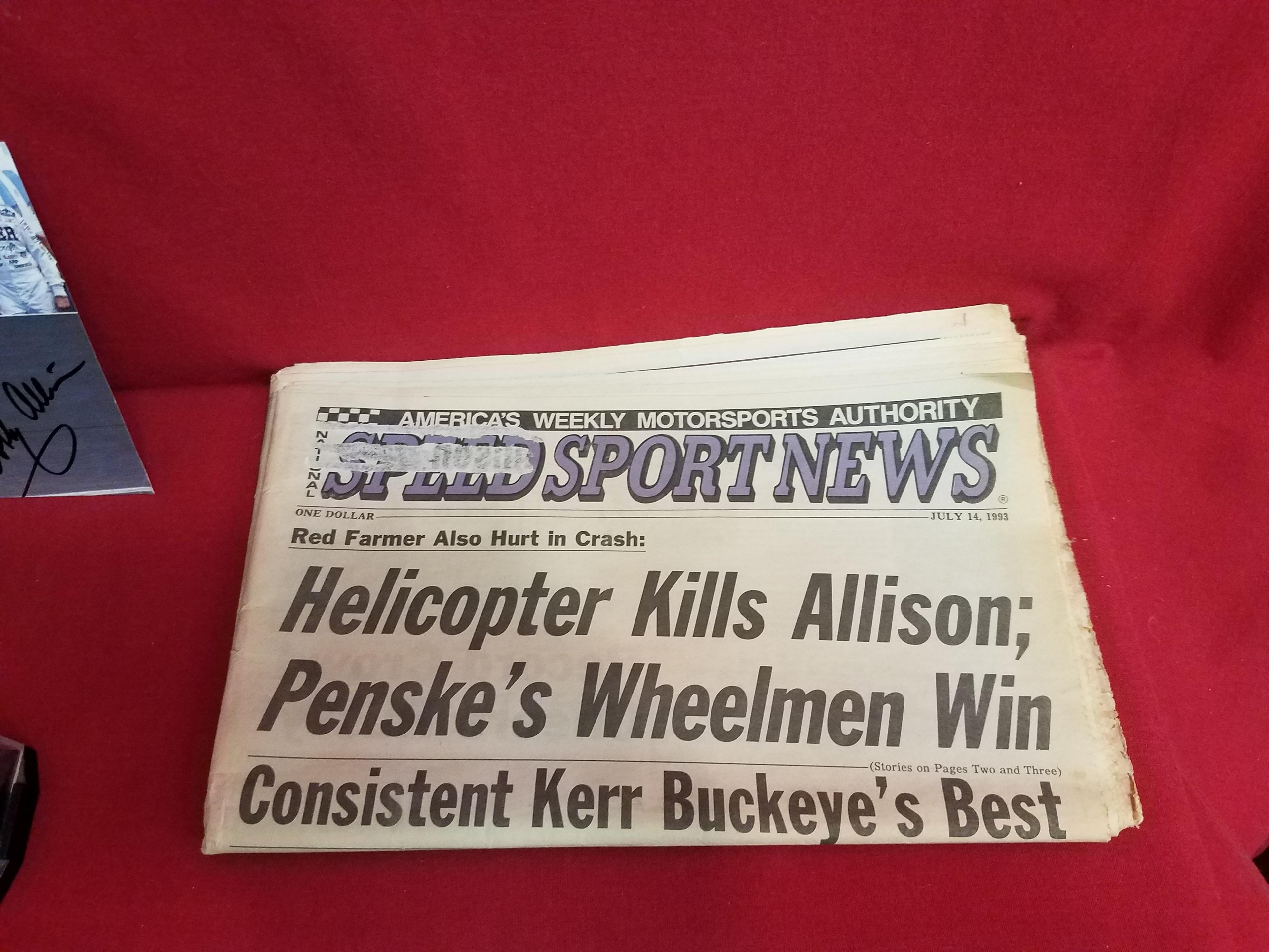 Allison Cars, Post Card, Newspaper Article