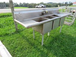 24 inch X 88inch Triple SS Sink