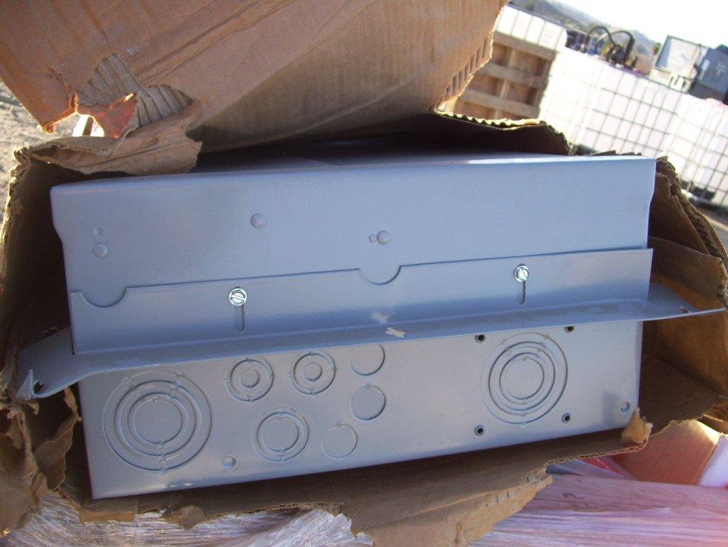 Crate of Solar Inverter Parts and Accessories.