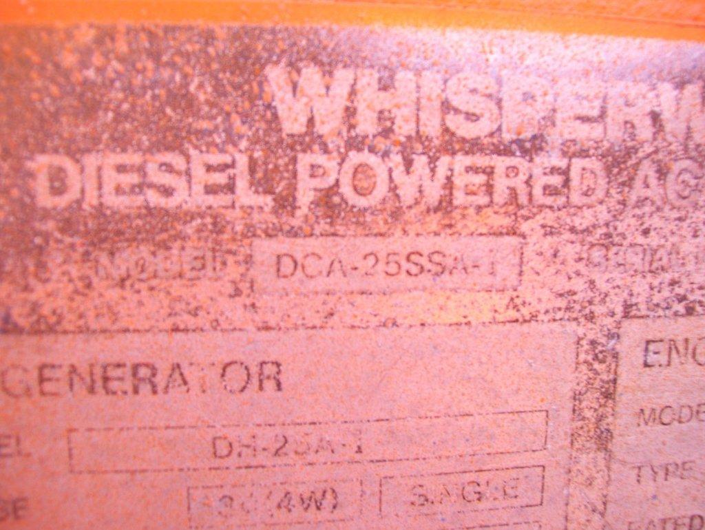 MQ Whisperwatt DCA25SSA1 25 KVA Generator,