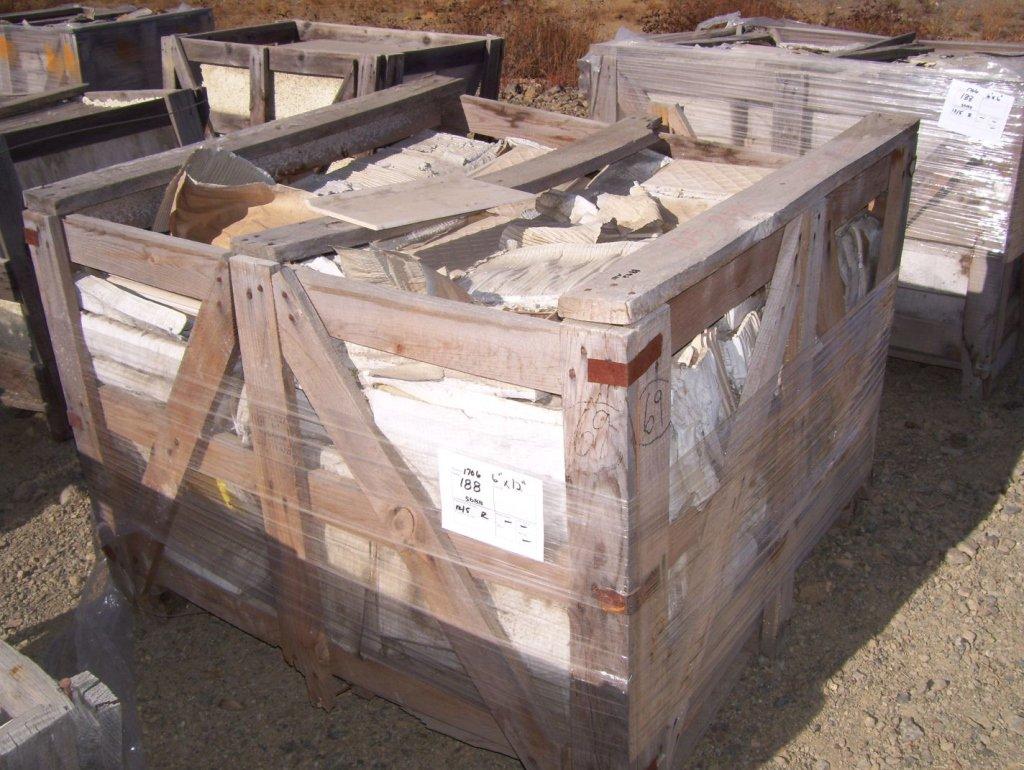 Pallet of 6" x 12" C/B Unpol Tiles.