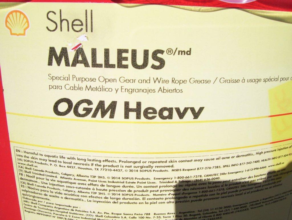 Unused Drum of Shell Malleus OGM Heavy Grease.
