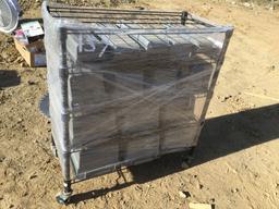 Rolling Metal Cart w/Shelves & Misc Bins.