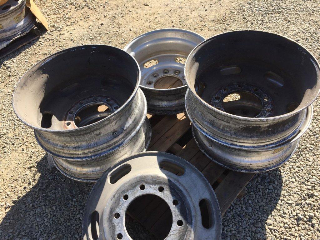 (6) Aluminum Wheels, Fits Truck Tractors.