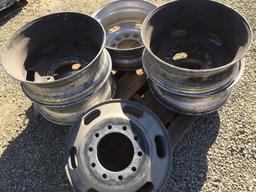 (6) Aluminum Wheels, Fits Truck Tractors.