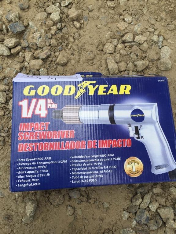 Goodyear 1/4" Pneumatic Impact Screw Driver.