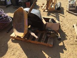 Pallet of Wheel Barrows, Weed Wacker,