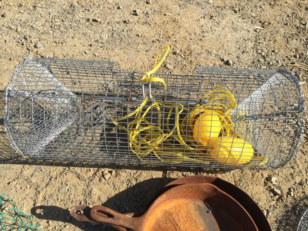 Misc Fishing Gear Including (2) Nets, Wire Trap,