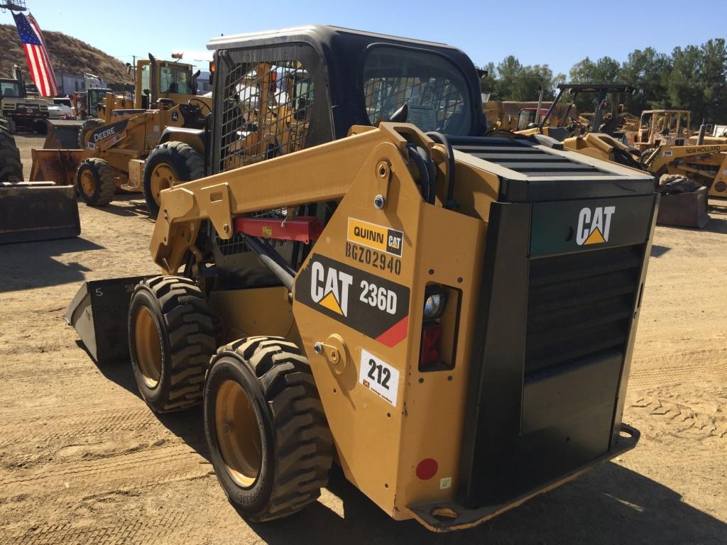 2017 Caterpillar 236D Skid Steer Loader,